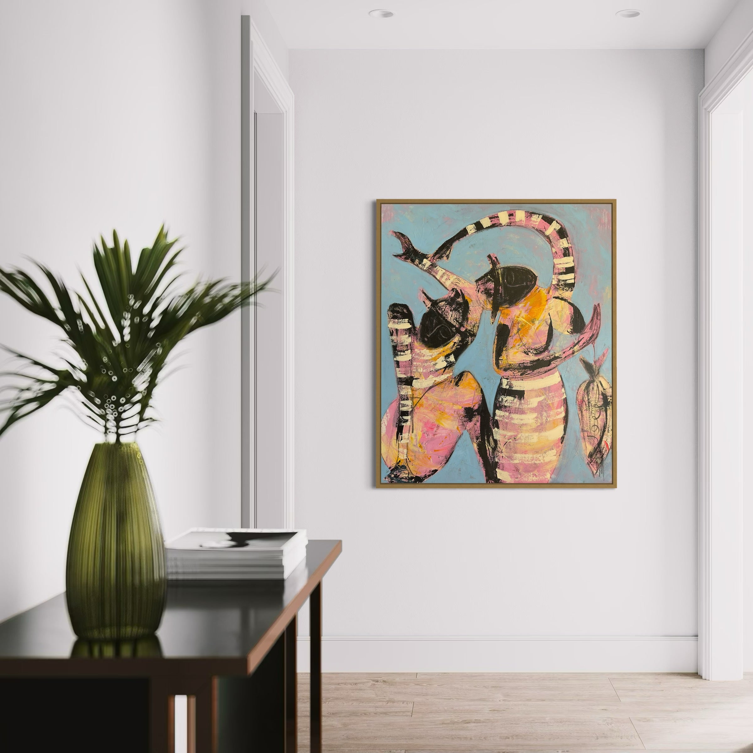 Two Figures. One Fish